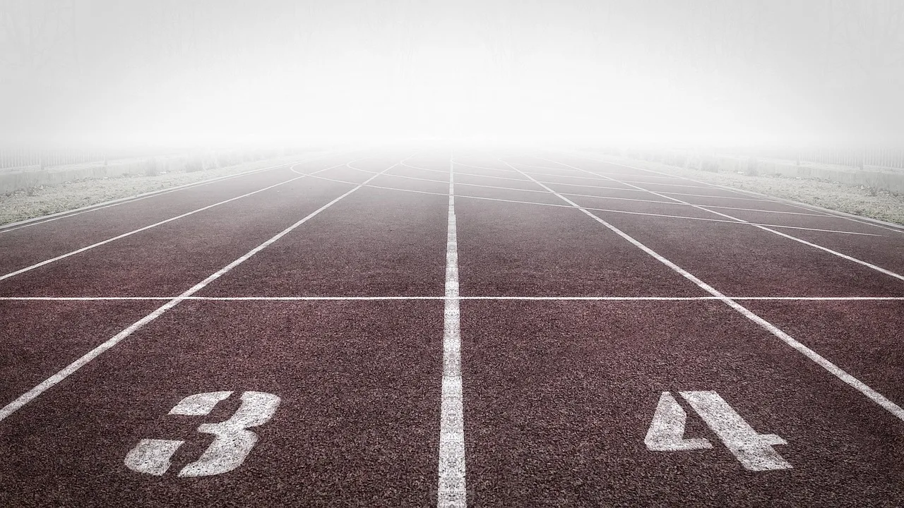 running track, numbers, fog, athletic field, mist, sport, tracks, running, sprint, stadium, running track, sport, sport, sport, sport, sport, running, running, running, running